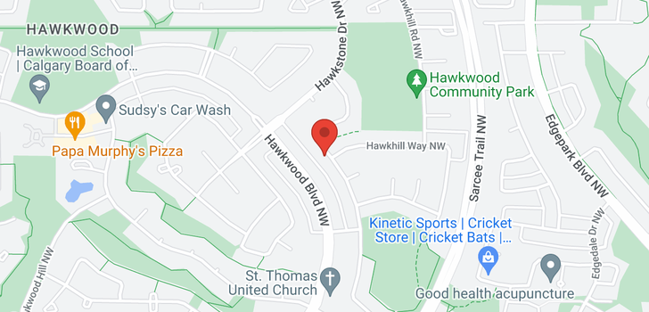 map of 316 HAWKCLIFF Way NW